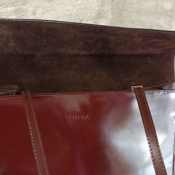 Furla Dark Brown shoulder Purse - Picture 7 of 14